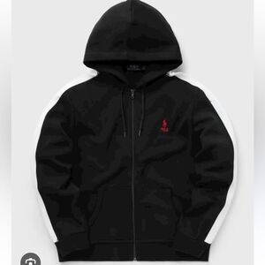 Polo by Ralph Lauren Men's Black Hoodie with Red Logo XL Nwt‎